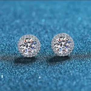 round diamond earring